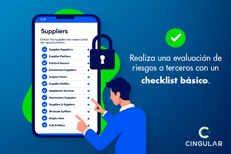 Ilustración que muestra la importancia de revisar la seguridad de los proveedores para evitar riesgos y proteger el crecimiento de la startup.